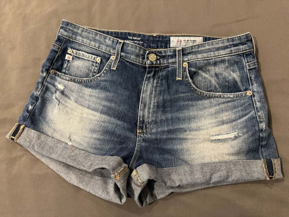 AG Adriano Goldschmied The Hailey Ex-Boyfriend Roll-Up Denim Shorts